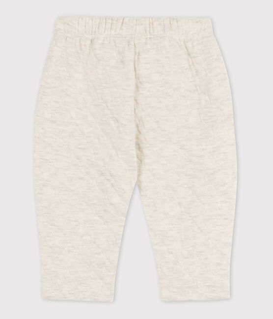 Broek in doorgestikt tubic voor baby's beige MONTELIMAR CHINE