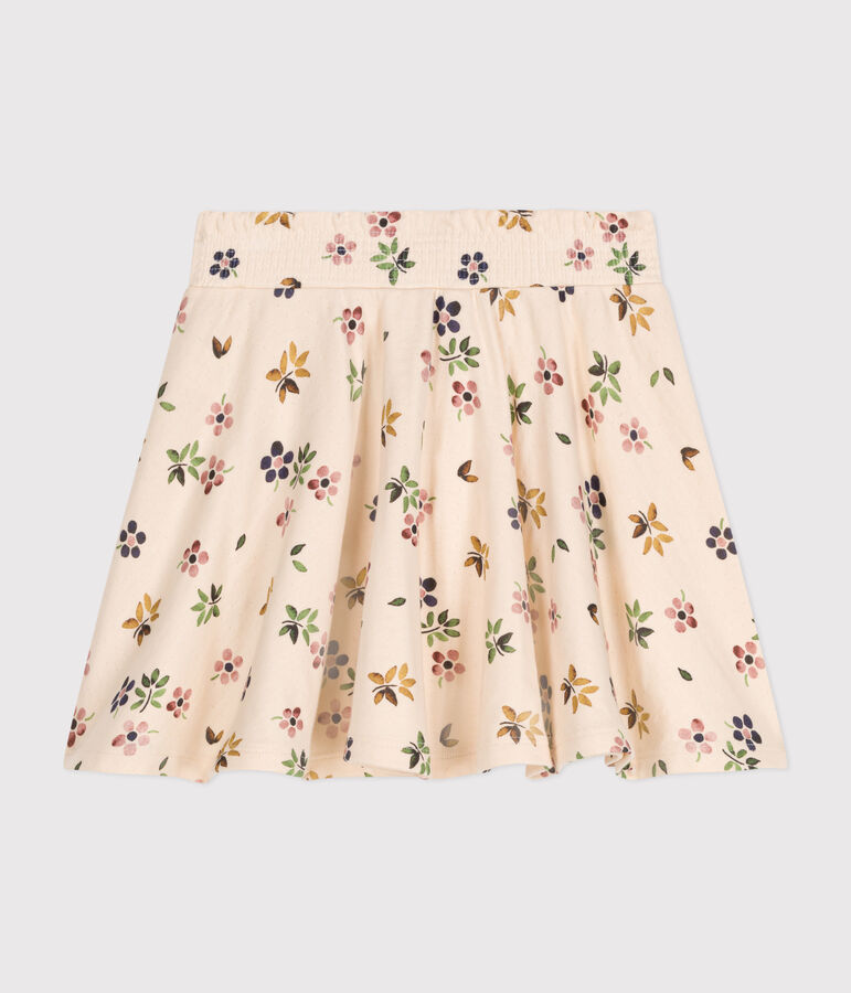 Rokje van tubic voor meisjes ecru/multicouleur