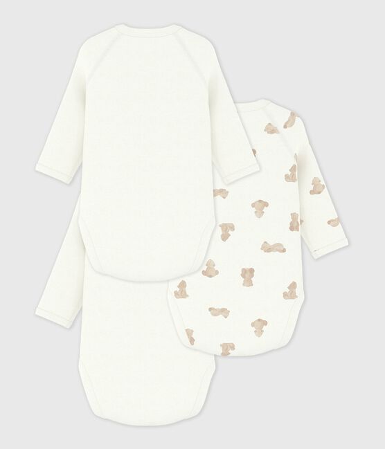 Set van katoenen babyrompertjes met lange mouwen en print variante 1