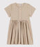 Robe manches courtes en seersucker enfant fille MARECAGE/ SALINE