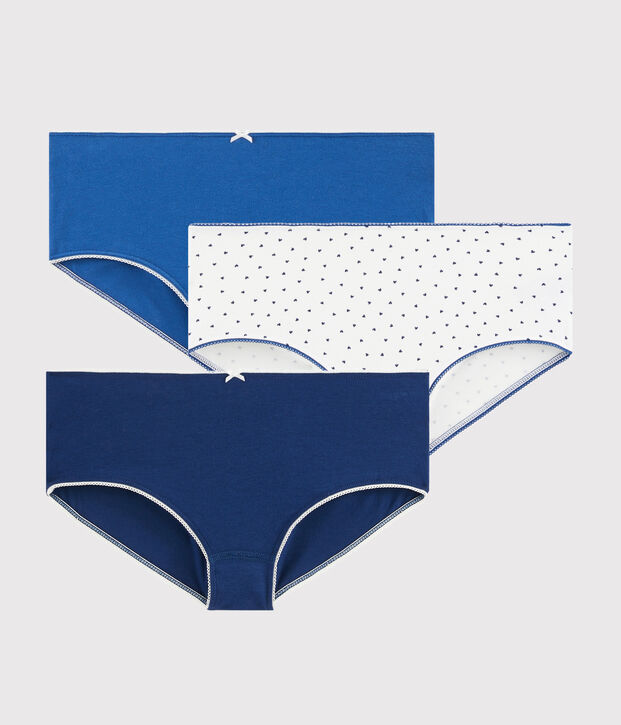 Set van 3 shorties voor meisjes met minihartjes multicouleur