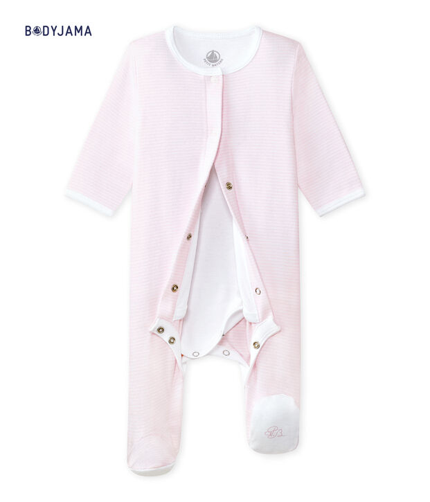 Bodyjama B&eacute;b&eacute; mixte rose/blanc