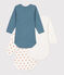 Set van 3 katoenen body's met lange mouwen en slakken voor baby's variante 1