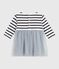 Robe bébé bi-matière manches longues CO2/ MULTICO