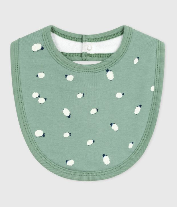 Katoenen babyslabbetje met print groen/multicouleur