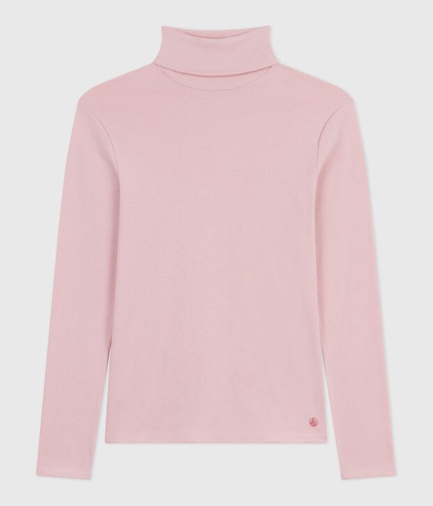 Sous-pull femme l'iconique en coton rose clair