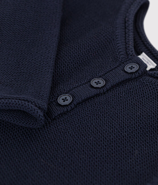 Robe manches longues en tricot enfant fille bleu SMOKING