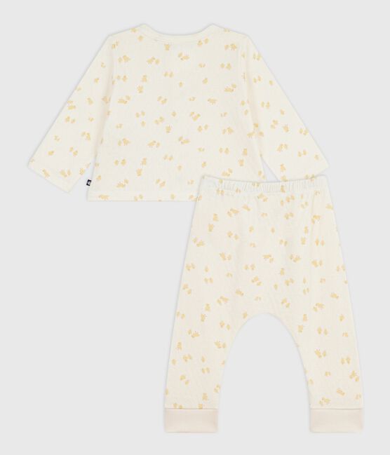 Ensemble 2 pièces bébé en coton imprimé poussins MILK/ MULTICO