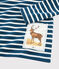 Marinière enfant garçon Petit Bateau x Deyrolle bleu SHADOW/blanc MARSHMALLOW