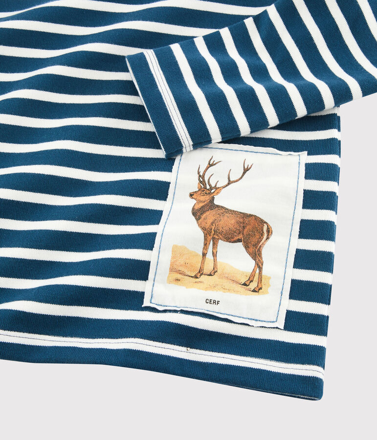 Petit Bateau x Deyrolle marini&egrave;re jongen blauw/wit