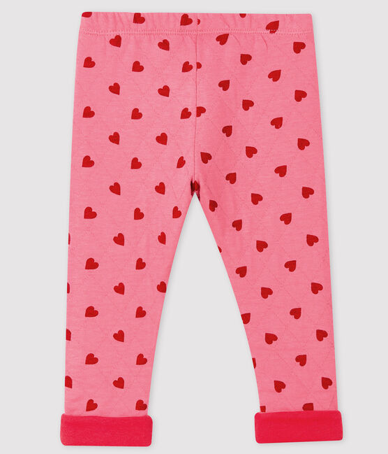 Pantalon à motif bébé fille rose CHEEK/rouge TERKUIT