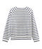 Ultrazachte marinetrui vrouwen beige COQUILLE/blauw SMOKING