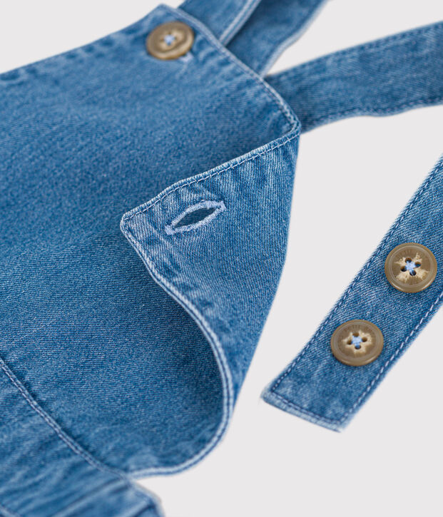 Jurk zonder mouwen van licht denim voor baby's blauw