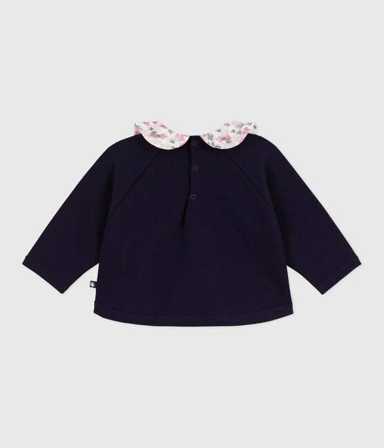 Sweatshirt bébé en coton uni avec son col imprimé SOIR