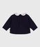 Sweatshirt bébé en coton uni avec son col imprimé SOIR