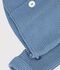 Cardigan b&eacute;b&eacute; tricot point mousse en coton uni bleu