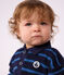 Katoenen babysweatshirt met streepjes en polokraag blauw/multicouleur