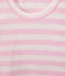 Gestreept dameshemdje in origineel geribd katoen roze BABYLONE/wit MARSHMALLOW