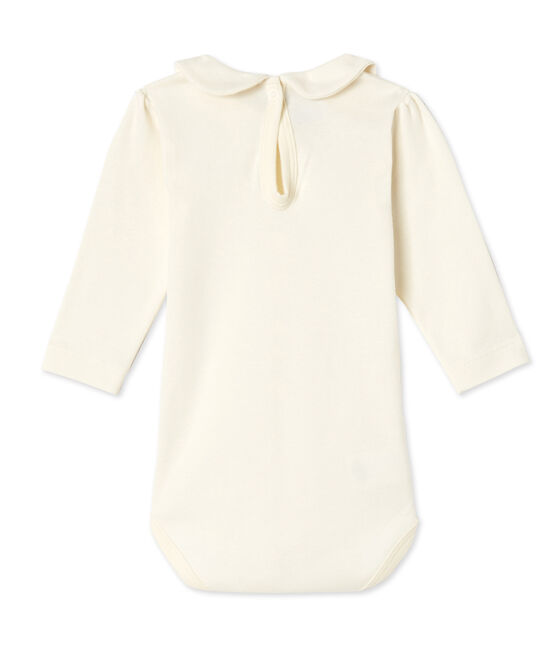 Body bébé fille à col claudine beige COQUILLE