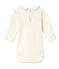 Body bébé fille à col claudine beige COQUILLE