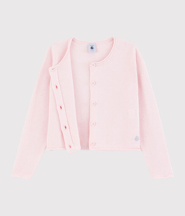 Katoenen cardigan voor meisjes roze