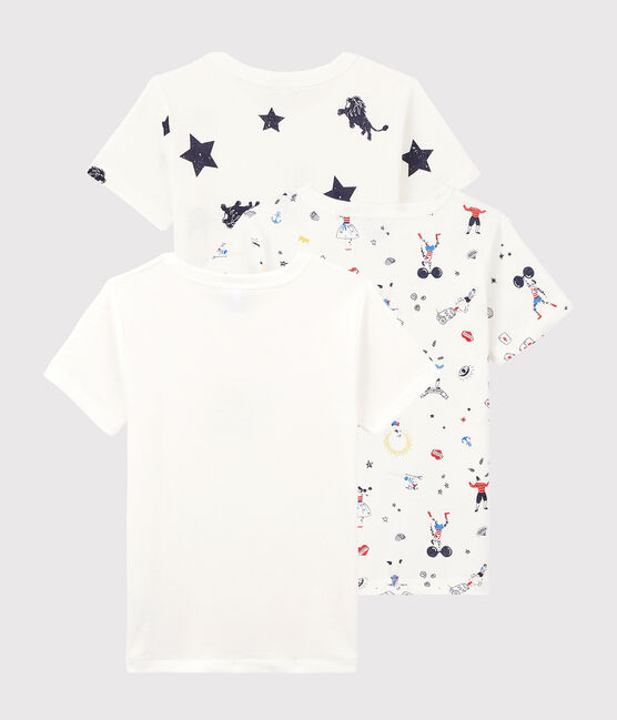 Lot de 3 tee-shirts manches courte imprimé festif petit garçon variante 1