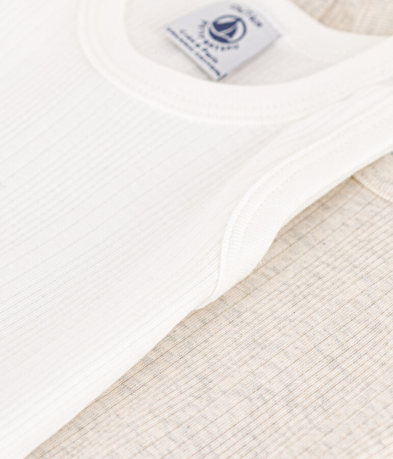 Set van 2 geribde body's van katoen multicouleur