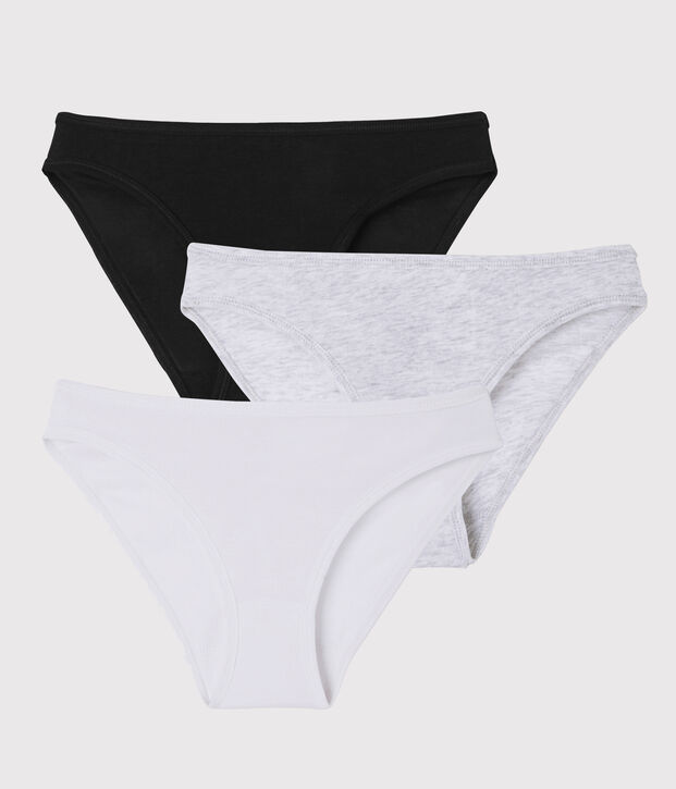 Set 3 licht katoenen onderbroeken Dames multicouleur