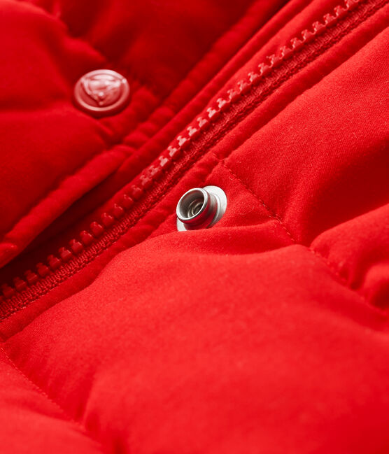 Doudoune bébé fille en microfibre rouge TERKUIT