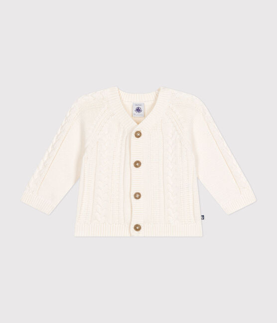 Katoenen babyvestje wit MARSHMALLOW