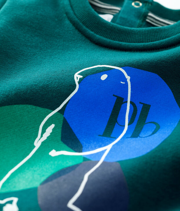 Sweater van molton baby. groen
