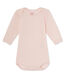 Body bébé fille manches longues laine et coton