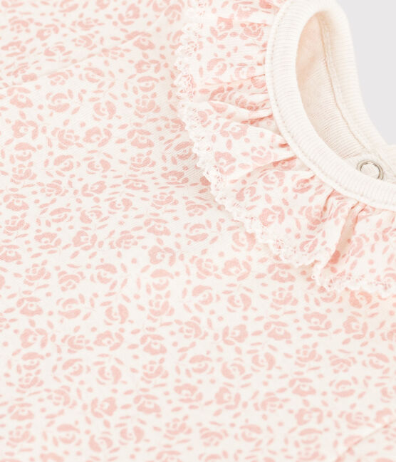 Babybody met korte mouwen en kraagje van katoen MARSHMALLOW/ PANTY