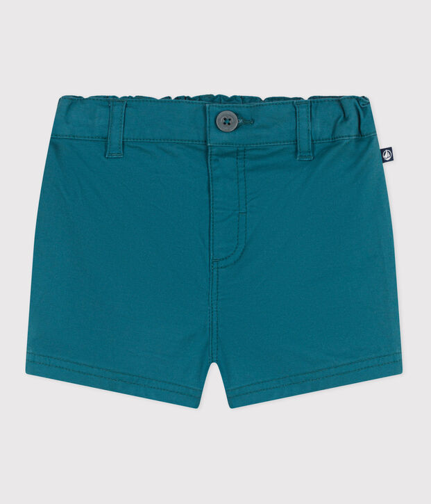 Babyshort van effen keperstof groen