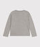 Jongens-T-shirt met lange mouwen grijs CHATON CHINE