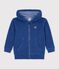 Katoenen sweatshirt met rits voor kinderen blauw