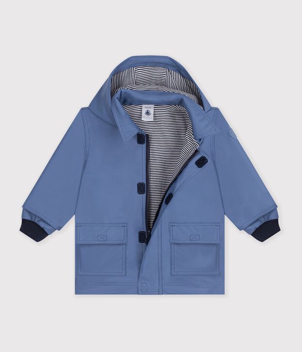 Iconische effen oliejas voor baby's blauw