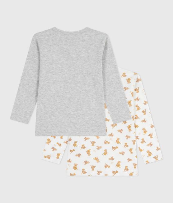 Lot de tee-shirts enfant en coton manches longues imprimé léopards variante 1