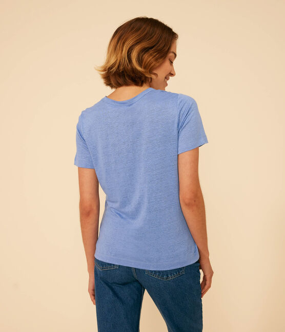 Tee-shirt en lin femme bleu GAULOISE