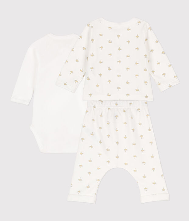 Set met print van katoen voor baby's wit/multicouleur