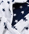 Jongensbadjas van badstof wit MARSHMALLOW/blauw MEDIEVAL