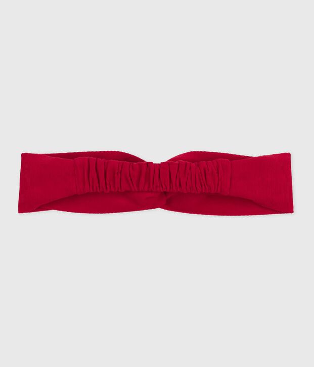 Bandeau enfant en velours rouge