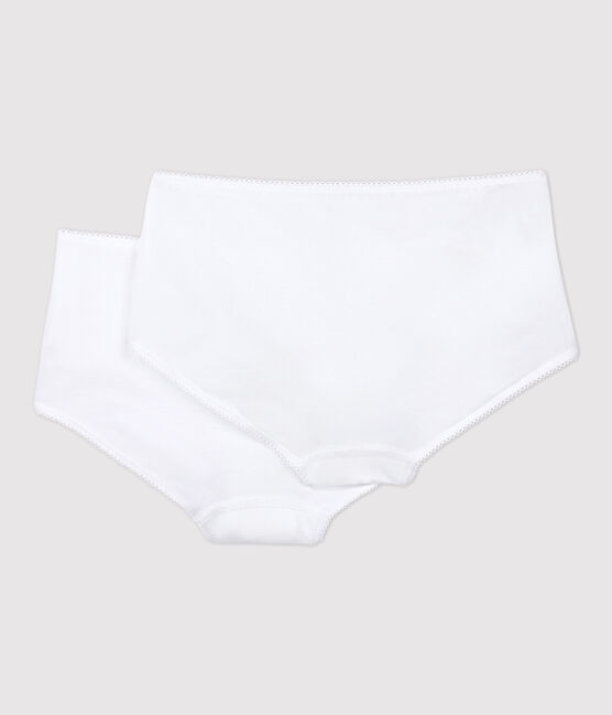 Lot de 2 shorties blancs fille variante 1