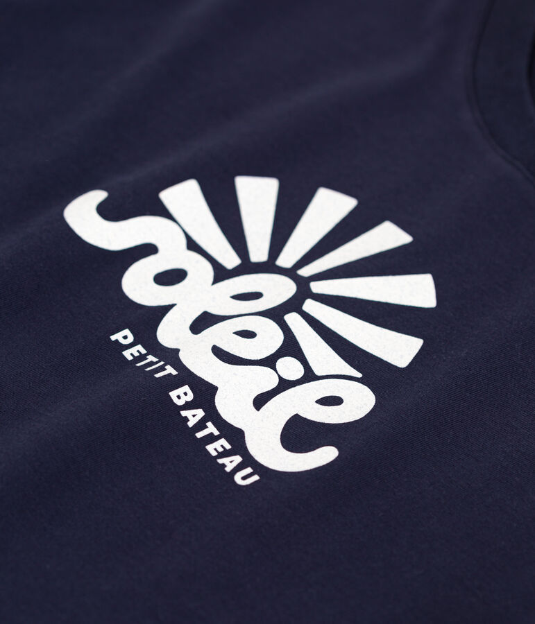 Le Droit, effen katoenen T-shirt voor dames blauw SMOKING