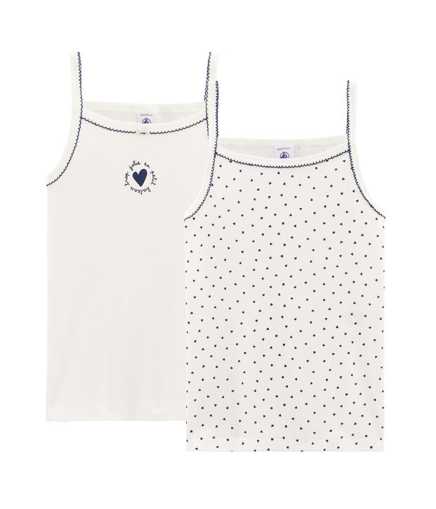 Set meisjeshemden met schouderbandjes multicouleur