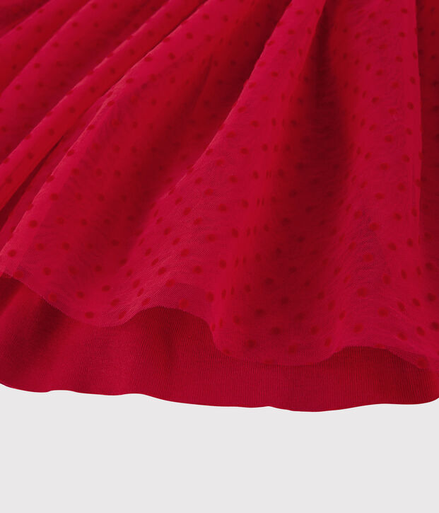 Robe manches courtes enfant fille rouge