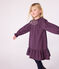 Flanellen geruite jurk met lange mouwen voor kinderen blauw SMOKING/wit MULTICO