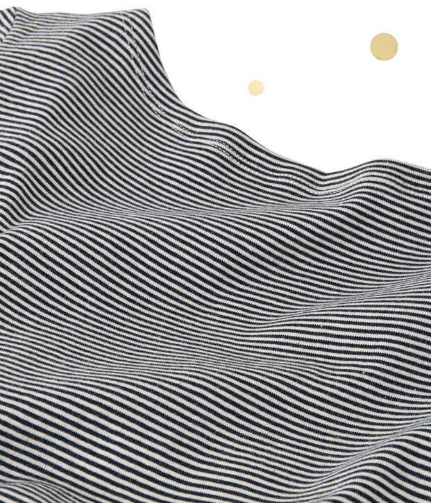 Robe longue femme &agrave; manches longues. Petit bateau x Marie-Agn&egrave;s Gillot blauw/wit