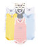 Verrassingstasje met 7 mouwloze rompers baby jongen variante 1