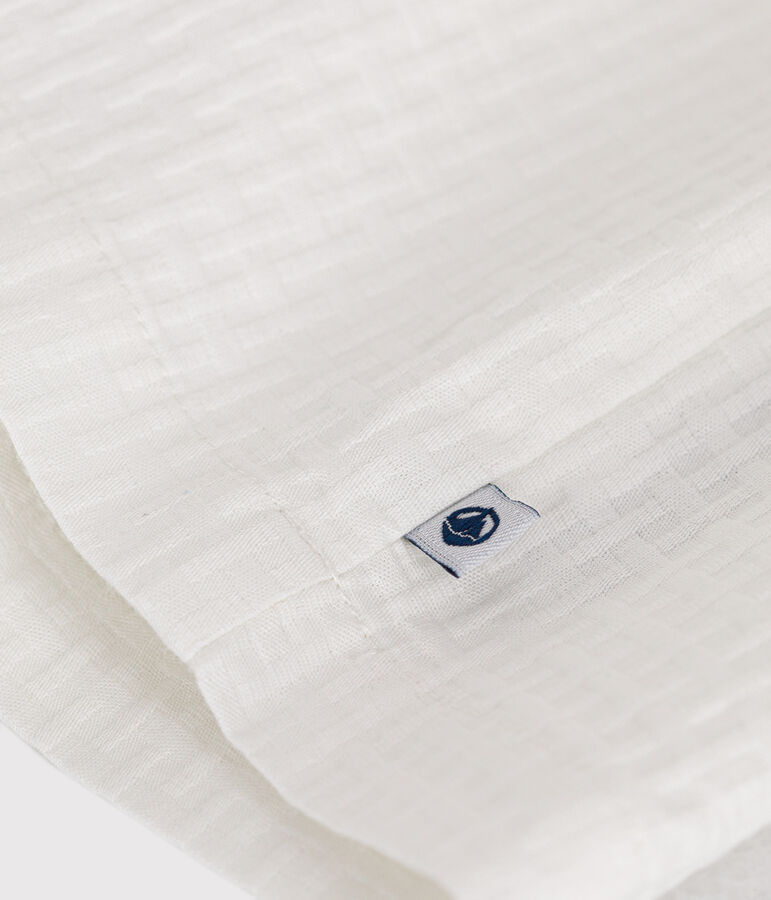 Robe sans manche en coton fa&ccedil;onn&eacute; b&eacute;b&eacute; blanc